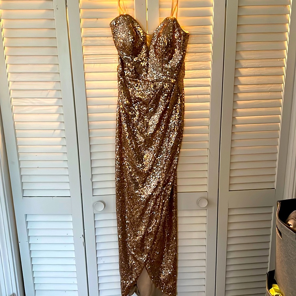 Nordstrom Rose Gold Sequin Dress